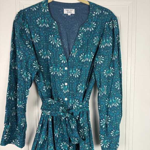 Pink City Prints Block-Print Maxi Dress – Size Large - Picture 4 of 7